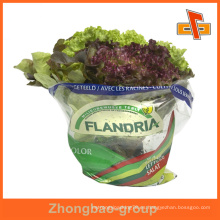 Guangzhou bolsa de envasado de verduras frescas personalizado / bolsa de embalaje hermético / verduras frescas embalaje bolsa de plástico